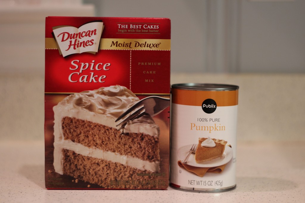 Spice Cake Mix and Pumpkin